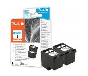 Peach Remanufactured TwinPack HP302XL alternativní cartridge / OfficeJet 3830 / 2x15 ml / černá