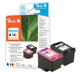 Peach Remanufactured MultiPack HP302XL alternativní cartridge / OfficeJet 3830 / 15+18 ml / MultiPack
