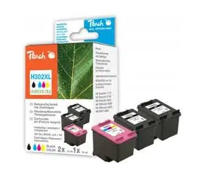 Peach Remanufactured MultiPack Plus HP302XL alternativní cartridge / OfficeJet 3830 / 2x15+18 ml / MultiPack Plus