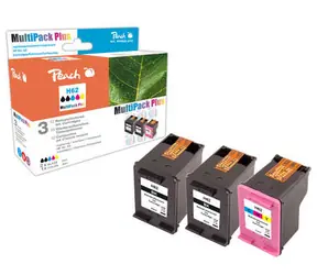 Peach Remanufactured HP62 MultiPack Plus alternativní cartridge / HP Envy 5640 / OEM chip / 2x4.3+9ml / Multipack Plus