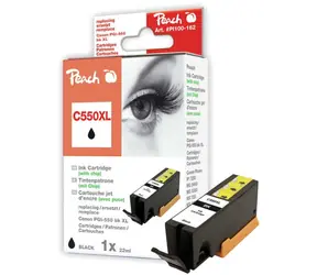 Peach CLI-551XL alternativní cartridge s čipem / Pixma MG5450 / 23ml / Černá