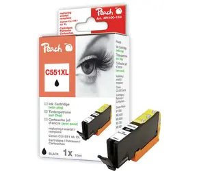 Peach CLI-550XL alternativní cartridge s čipem / Pixma MG5450 / 13ml / Photo černá