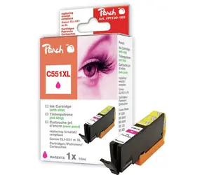 Peach CLI-551XL alternativní cartridge s čipem / Pixma MG5450 / 13ml / Purpurová