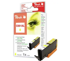Peach CLI-551XL alternativní cartridge s čipem / Pixma MG5450 / 13ml / Žlutá