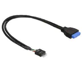 DeLock adaptér USB 3.0 19-pin samice na USB 2.0 8-pin samec