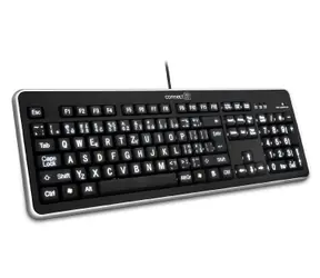 CONNECT IT LED CI-71 černá / Kancelářská klávesnice / podsvícená / CZ layout / USB / 1.4m 