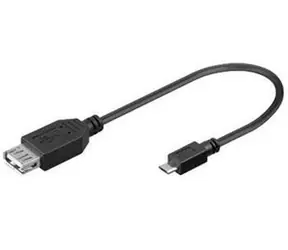 PremiumCord, USB redukce kabel USB A/female - Micro USB/male 20cm