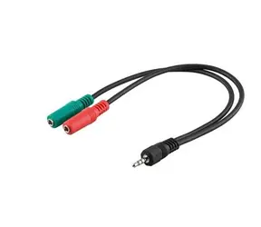 PremiumCord Adaptér 4pin 3.5mm - 2x Stereo 3.5mm / M/2xF