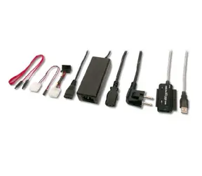 PremiumCord USB 2.0 - IDE + SATA adapter s kabelem a přídavným zdrojem