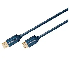 ClickTronic HQ OFC prodlužovací USB3.0 kabel, A-A, zlacené konektory, 1,8m