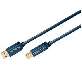 ClickTronic HQ OFC USB3.0 kabel, A-B, zlacené konektory, 0.5m