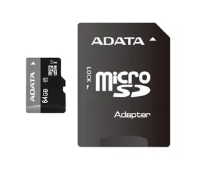 ADATA Premier Micro SDXC karta 64GB + SD adaptér / UHS-I U1 Class 10 / R: 30MB/s / W: 10MB/s