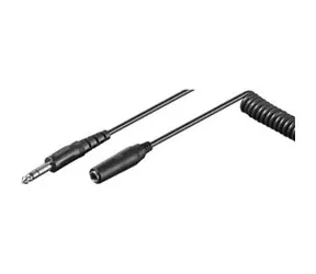 PremiumCord Kabel prodlužovací Jack 6,3mm M/F spirálový / 5m