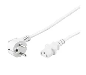 PremiumCord Kabel síťový 230V k počítači 2m / bílý
