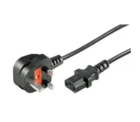 PremiumCord Kabel síťový 230V k počítači 2m se zástrčkou pro Velkou Británii