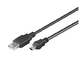PremiumCord Kabel USB 2.0, A-B mini, 5pinů / 20cm