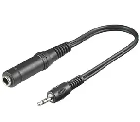 PremiumCord Redukce audio 3.5mm stereojack - 6.35mm stereojack 0.2m M/F