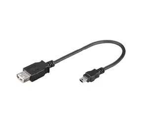 PremiumCord USB redukce kabel USB A/female - Mini 5pin USB/male 20cm OTG