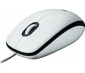 Logitech B100 bílá / Drátová optická myš / USB