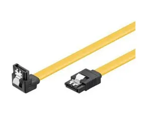 PremiumCord SATA III 90° kabel s kovovou západkou 0.7m