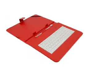 AIREN AiTab Leather Case 4 kožené pouzdro pro 10" tablet červená / s klávesnicí USB / CZ / SK