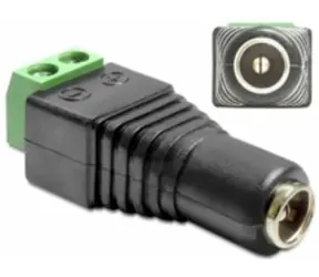 DeLock adaptér DC 2.1 x 5.5 mm samice na svorkovnici 2 piny