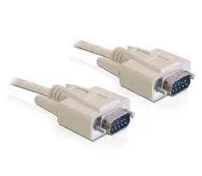 DeLock sériový propojovací kabel RS-232, Sub-D9 samec - samec / 1 m