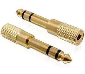 DeLock adaptér stereo jack 6.35 mm samec na stereo jack 3.5 mm samice