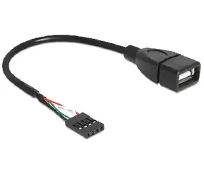 Delock kabelová redukce USB 2.0 A samice na pinový konektor