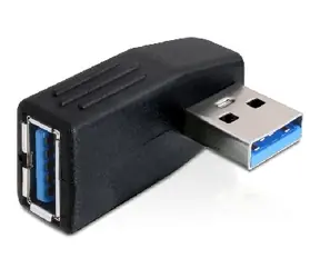 DeLock adaptér USB 3.0 (90° - horizontální) samec - USB 3.0 samice