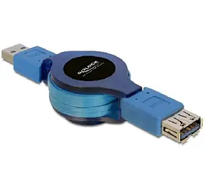 DeLock prodlužovací kabel USB 3.0 A samec - samice samonavíjecí 1 m