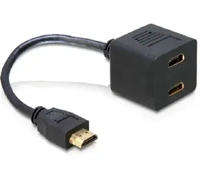 Delock adaptér HDMI samec na 2x HDMI samice