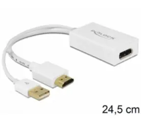 Delock adaptér HDMI A samec na Displayport samice