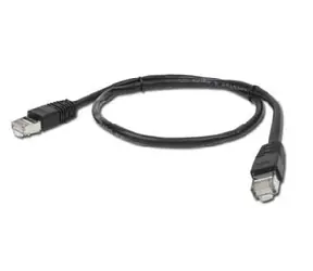 Gembird FTP CAT5E 0.5m černá / patch kabel / stíněný s ochranou a opletením