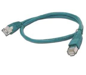 Gembird FTP CAT5E 1m zelená / patch kabel / stíněný s ochranou a opletením