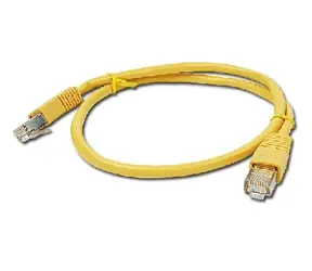 Gembird FTP CAT5E 1m žlutá / patch kabel / stíněný s ochranou a opletením
