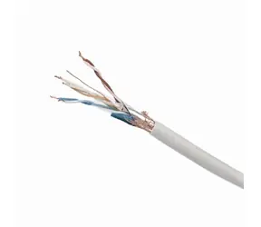 Gembird SFTP CAT5E 305m / drát / stíněný s opletením / LSOH / metráž / šedá