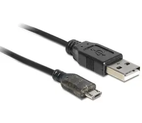 DeLock datový a nabíjecí kabel USB A samec > USB micro B samec 1.5m 