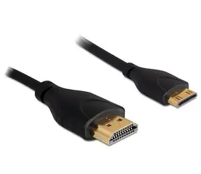 Delock Kabel High Speed HDMI s Ethernetem A- samec > mini C-samec Slim 1 m