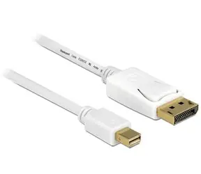 Delock kabel mini Displayport samec > Displayport samec / 2 m / bílý