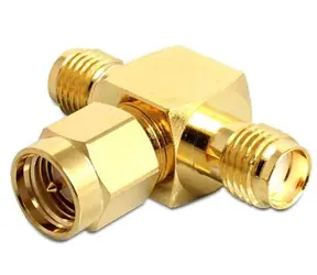 Delock SMA jack > SMA plug > SMA jack T-shape