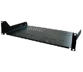 Triton Polička s perforací 1U/250mm (RAB-UP-250-A1) černá / max. nosnost 20kg