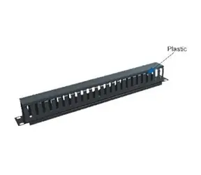 Triton 19" vyvaz. panel 1U jednostranná plast. lišt BK