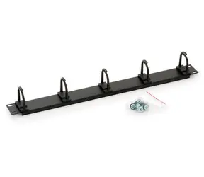 Triton 19" vyvaz. panel 1U plastový 5 x úchytka velká BK