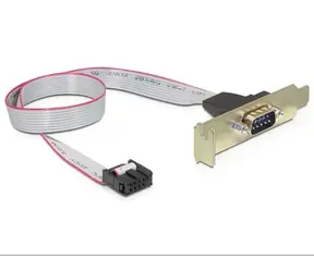 Delock Low Profile Slot Bracket <-> 1 x Serial Pin layout: 1:1