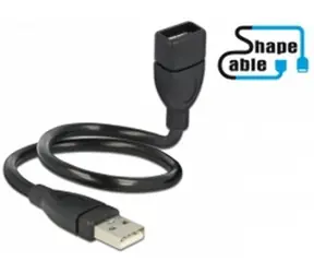 DeLock USB 2.0 kabel samec <-> A samice ShapeCable / 0.35 m