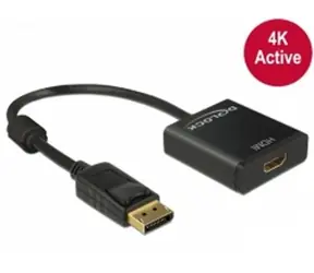 Delock Adaptér Displayport 1.2 samec <-> HDMI samice 4K aktivní / černý