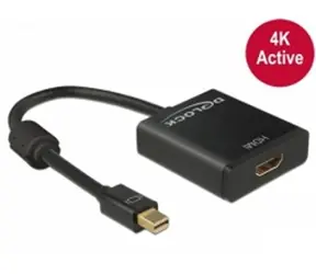 Delock adaptér mini Displayport 1.2 samec <-> HDMI samice 4K aktivní / černý