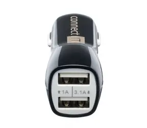 CONNECT IT CI-243 USB adaptér do autozapalovače černá / 2× USB / 3.1A & 1A
