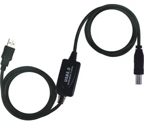 PremiumCord, USB 2.0 repeater a propojovací kabel A/M -> B/M / 20m / černá